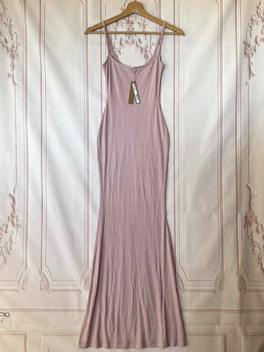 SKIMS Petite Soft Lounge Long Maxi Slip Dress XS in Morganite Pink BNWT